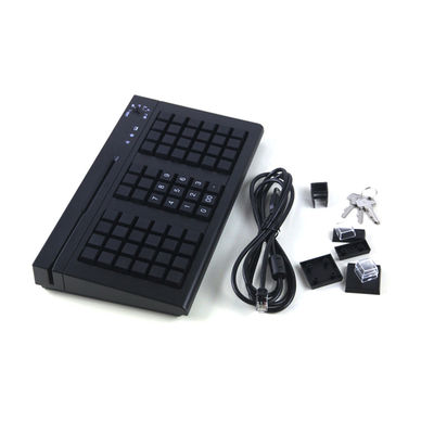 RJ45 Connector 60 Keys POS Programmable Keyboard With Magnetic Card Reader