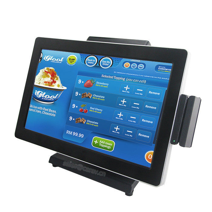 Ce 1366*768 Android POS System Point Of Sale Cash Register Built In VFD Display